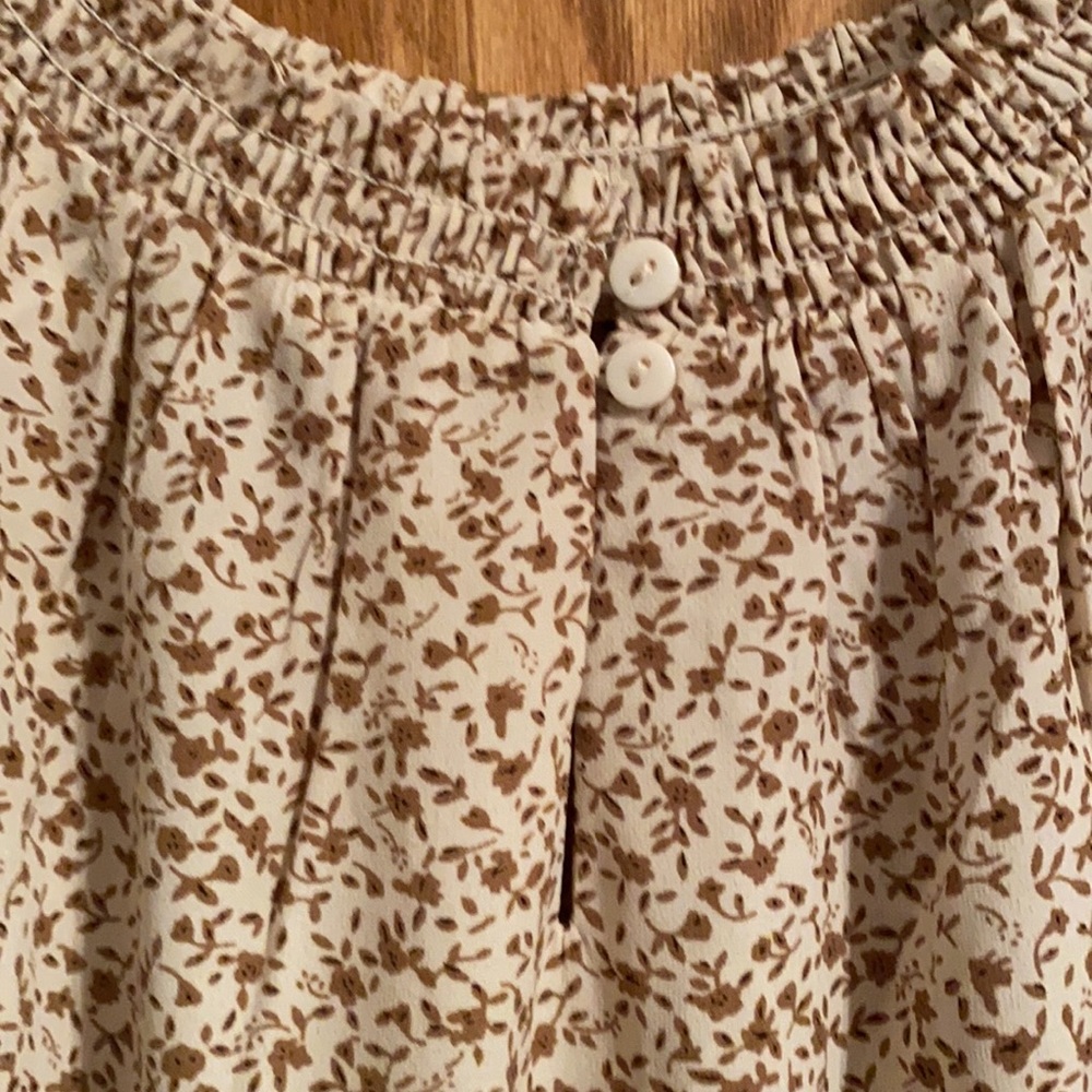 Wishlist Apparel Cream and Black Peplum Button Top - Picture 6 of 9